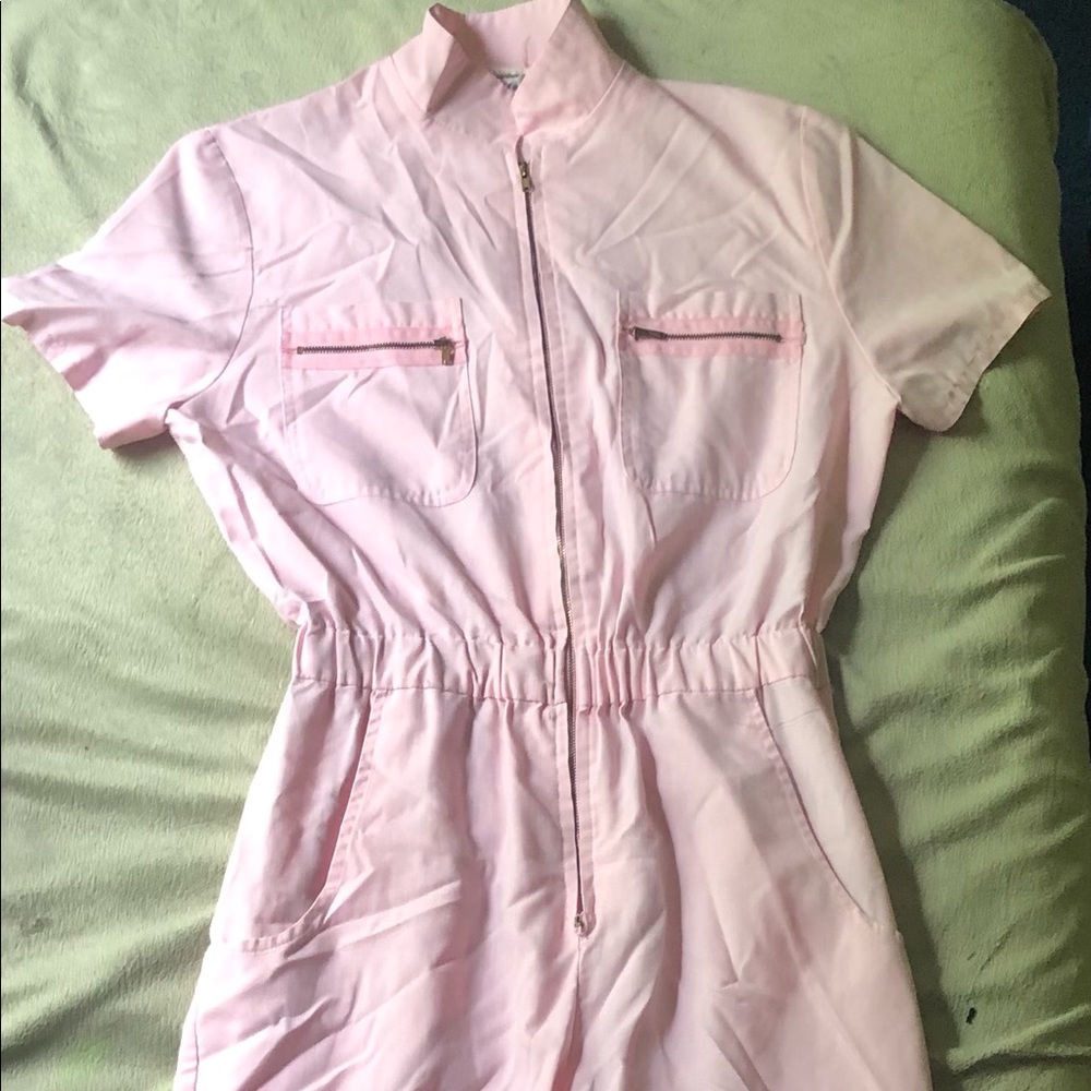 Pink Short Sleeve Jumpshit